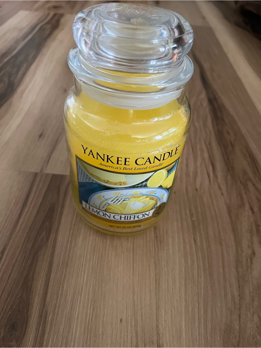 yankee candle- lemon chiffon VHTF white Label